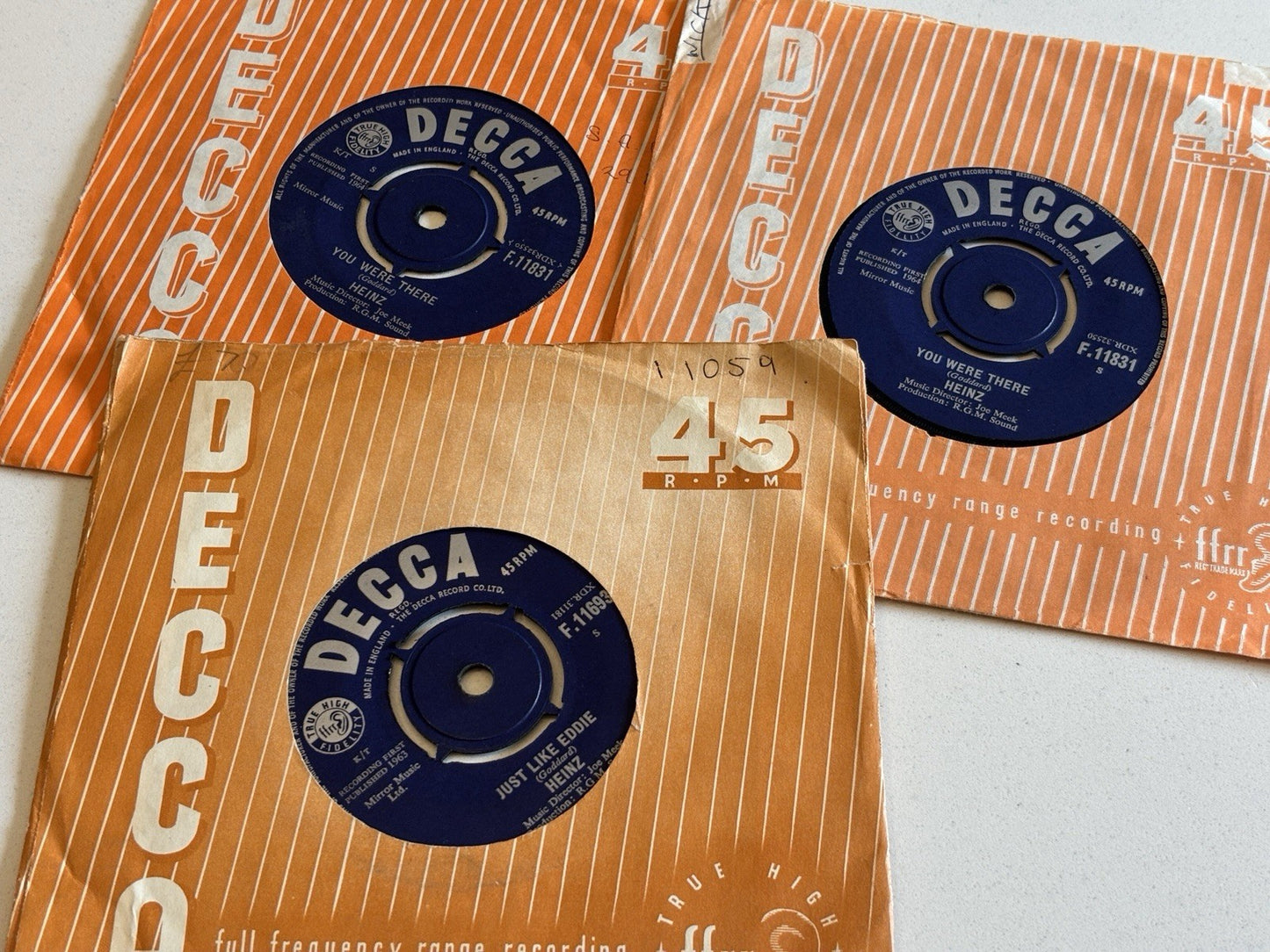 3x Heinz 7” Vinyl Bundle Job Lot Record Singles.