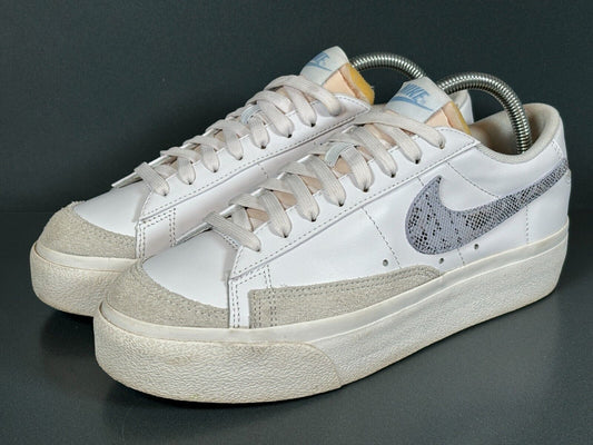 Nike Blazer Low Platform DJ0292-101 Women's White/Black Trainers UK Size 6