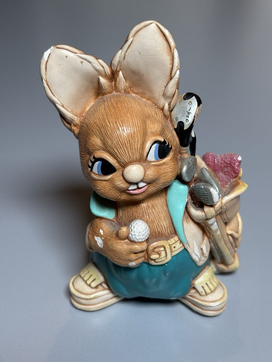 Pendelfin Rabbit Collectors Figurine - Birdie the Golfer