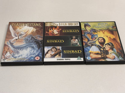 Sinbad Triple, Jason And The Argonauts, Clash Of The Titans Classic DVD’s.