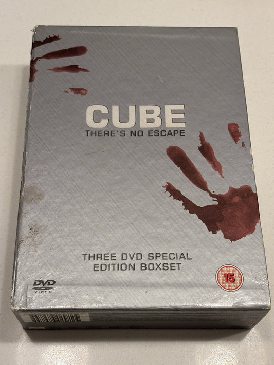 Cube Trilogy - Cube / Cube 2 / Cube Zero [DVD] {Free P&P Tracked 24}