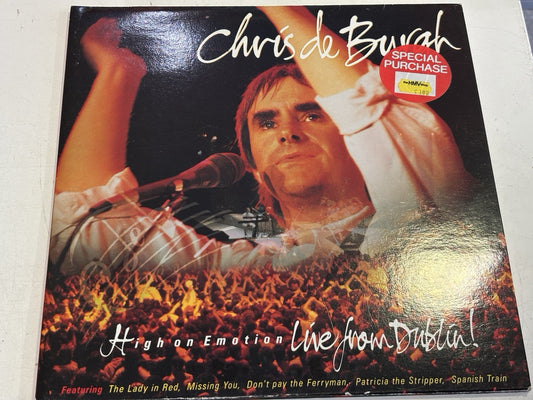 Chris De Burgh "High on Emotion Live From Dublin" 1990 UK Double Vinyl LP Record