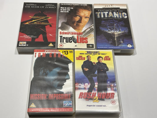 VHS joblot Action Bundle x5