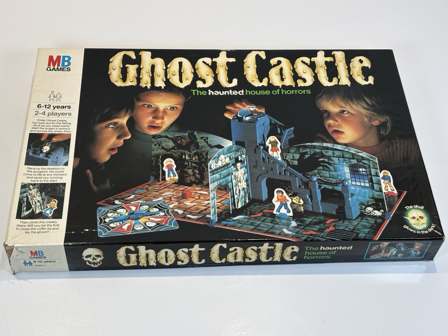 MB Games Vintage Ghost Castle Board Game 1985 Complete Haunted House 3D Retro
