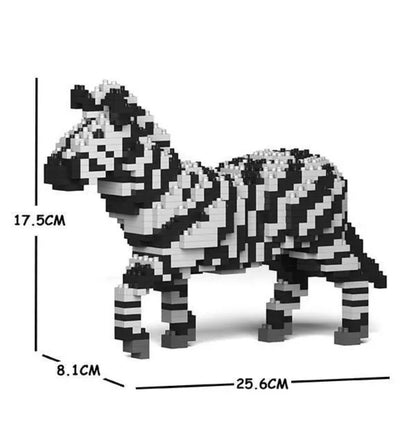 JEKCA Animal Building Blocks Kit for Kidults Zebra 01S