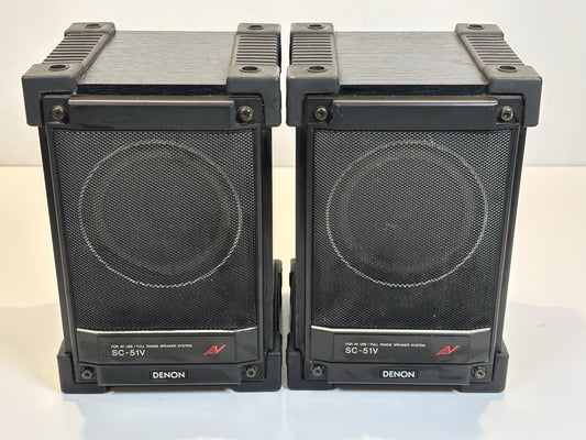 DENON SC-51V Full-Range Speakers Pair - Vintage Japan