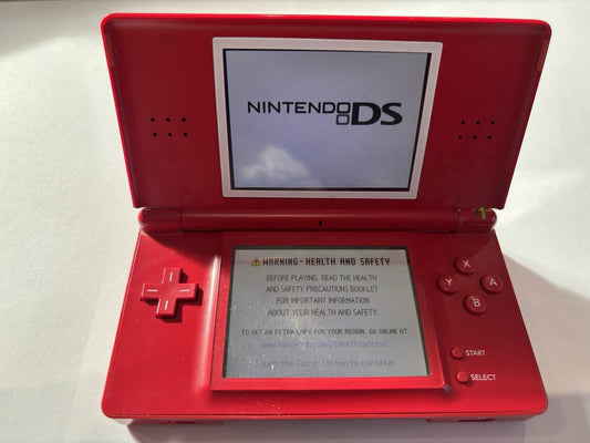 Nintendo DS Lite Red Handheld System Console Includes Cable, Stylus + Cats Game