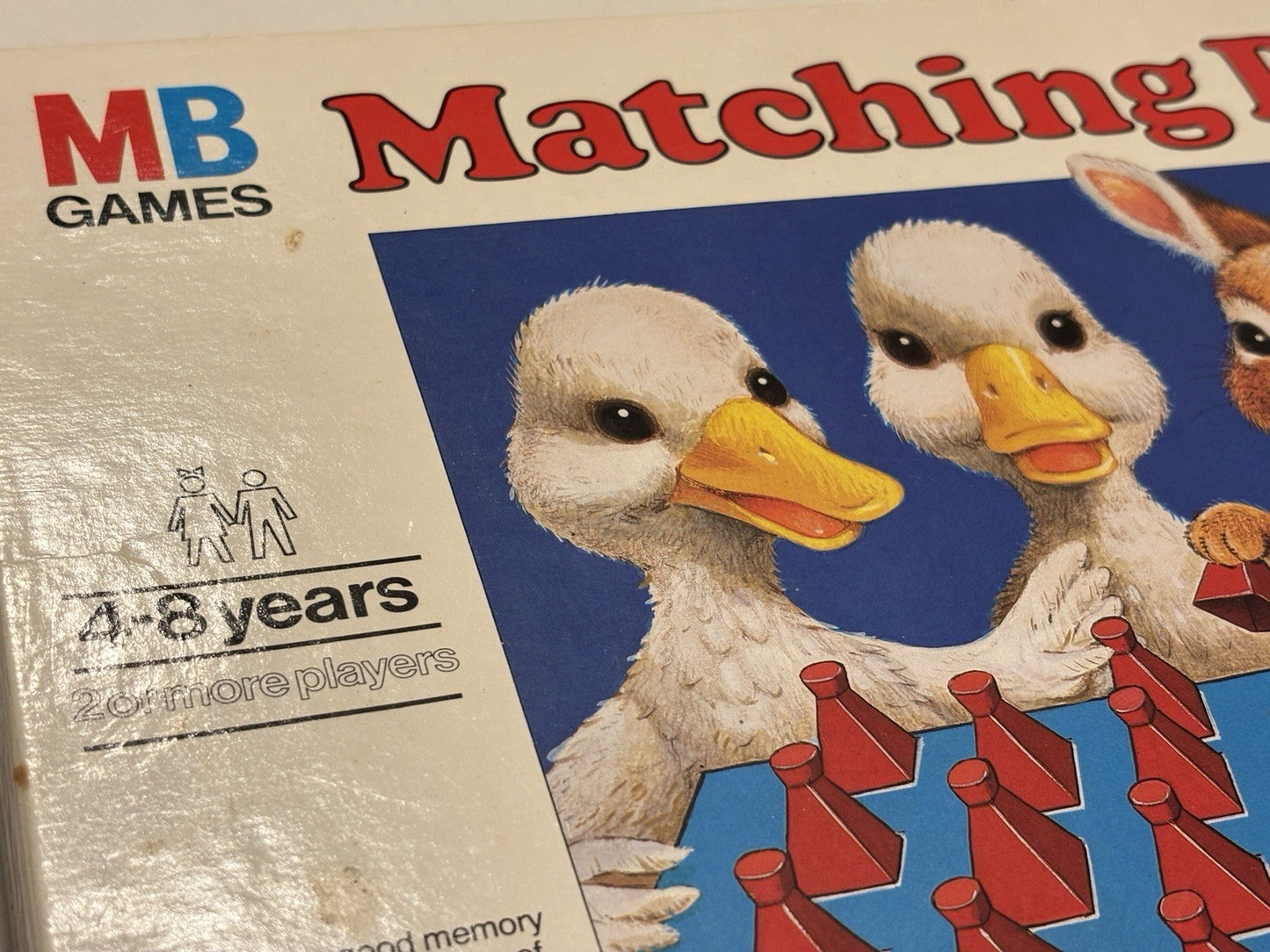 Matching Pairs Board Game MB 100% complete 1980 Children's Memory Game
