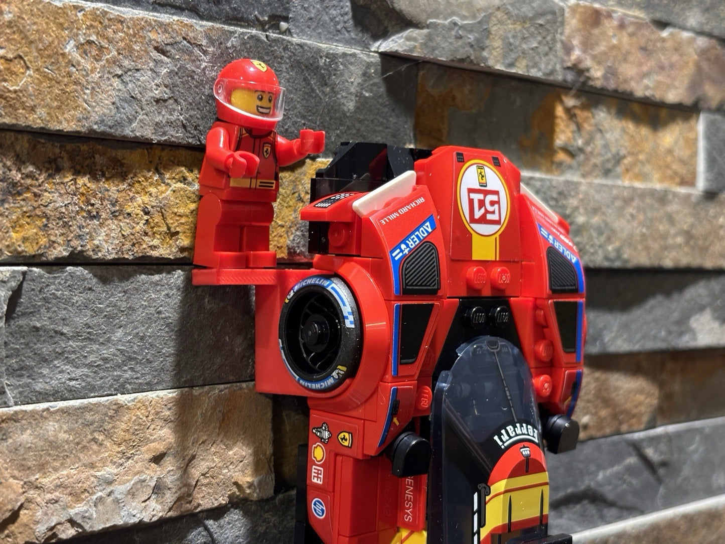 4x Lego Speed Champions & Mini Figure Wall Mount Display Bracket (Colour Options)