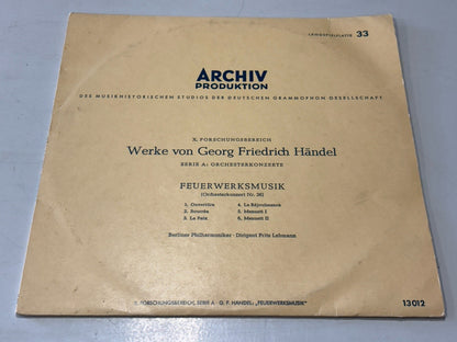 ARCHIV PRODUKTION Werke Von Georg Friedrich Handel 10" Vinyl