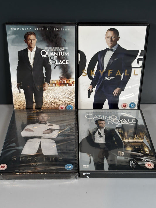 Daniel Craig  James Bond 007 - Bundle Action 4x Film Set