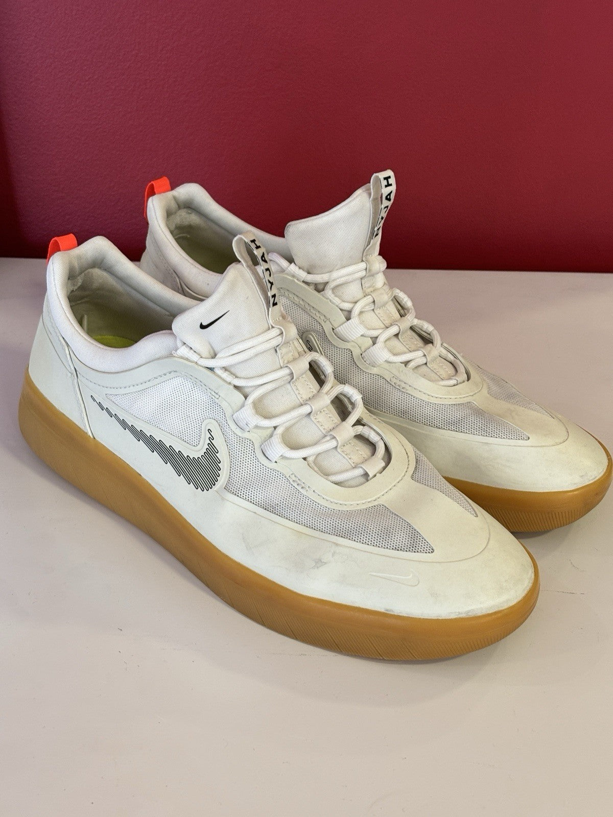 Nike SB Nyjah Free 2 Rawdacious Skate Shoes Size UK 10.5 - CU9220-101 Gum Sole