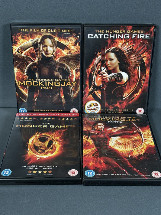 The Hunger Games 1-4 Complete DVD Set Catching Fire Mockingjay 1 & 2