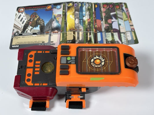 Rare Dinosaur King Bracer Card Swiper + 38x DKTA Trading Cards (No Duplicates)