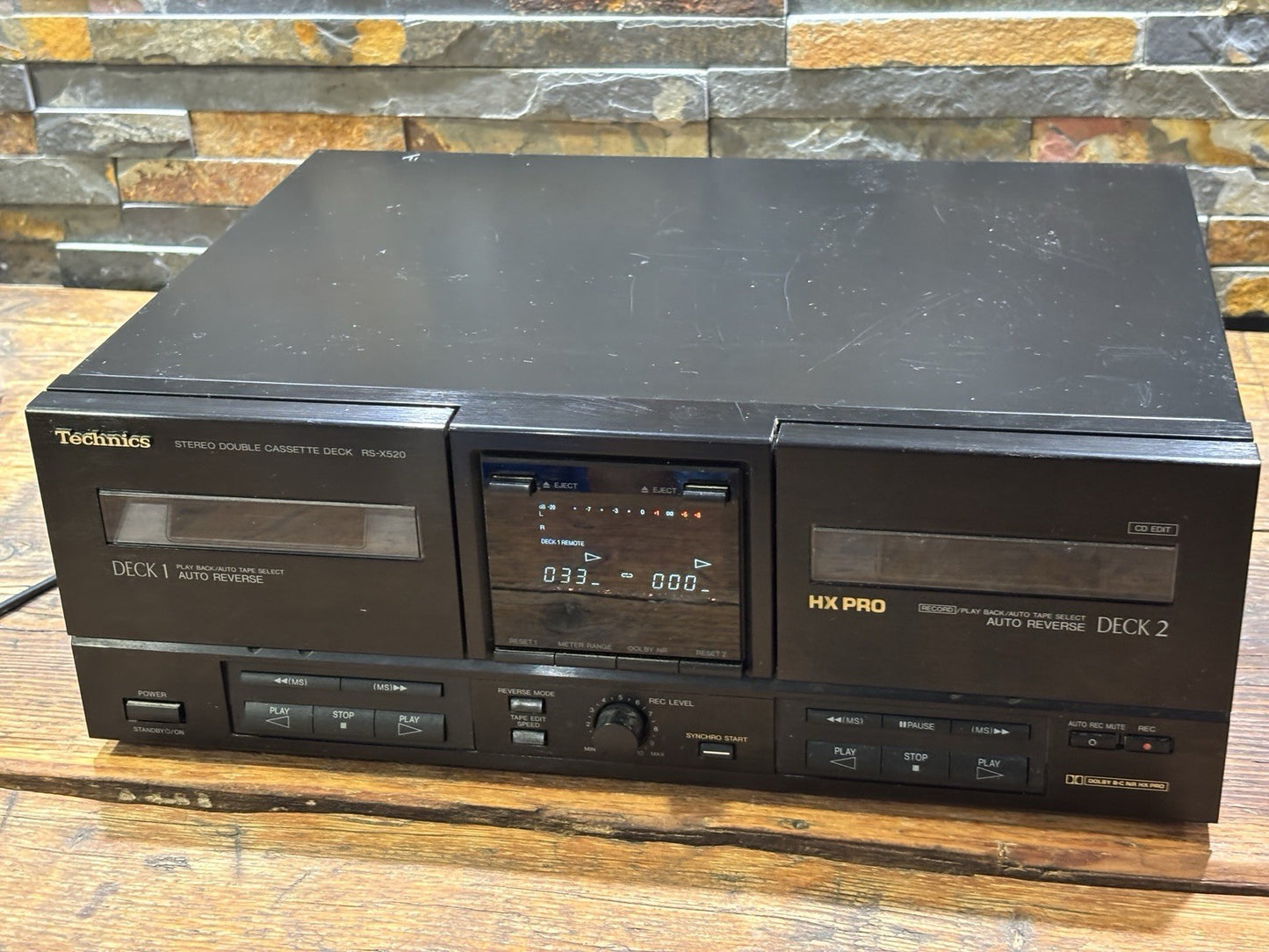 Technics 360 Series RS-X520 Twin Cassette Deck. Read Description