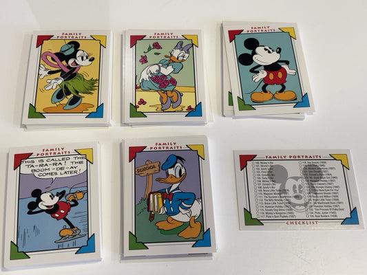 73x Vintage Disney Trading Cards Full Set FAMILY PORTRAIT Impel Marketing