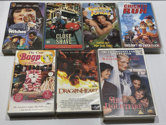 VHS joblot Family Bundle x7