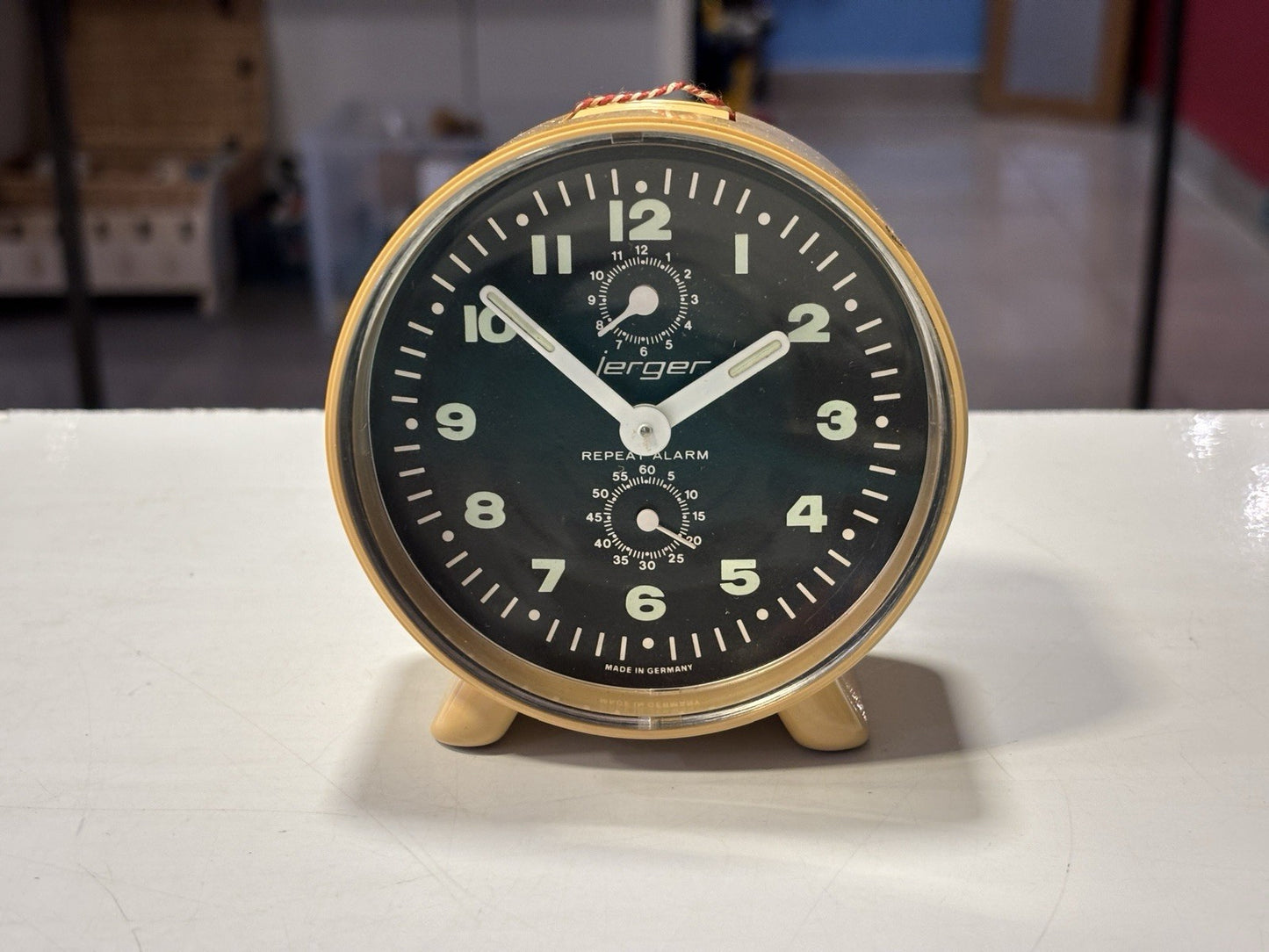 Vintage Jerger Alarm Clock Made In Germany