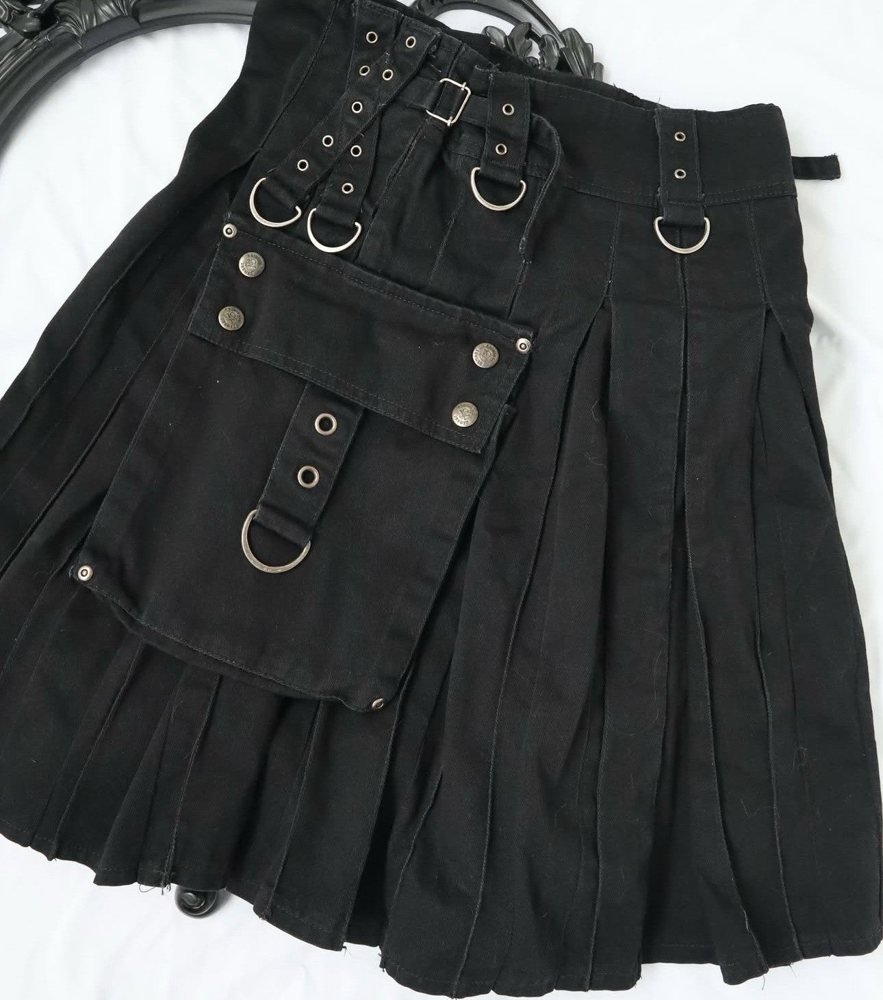 Gothic Kilt Skirt Criminal Damage Size L 14 UK