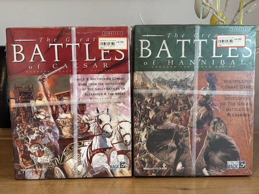 The Great Battles Bundle PC Game Caesar and Hannibal Interactive Magic SEALED