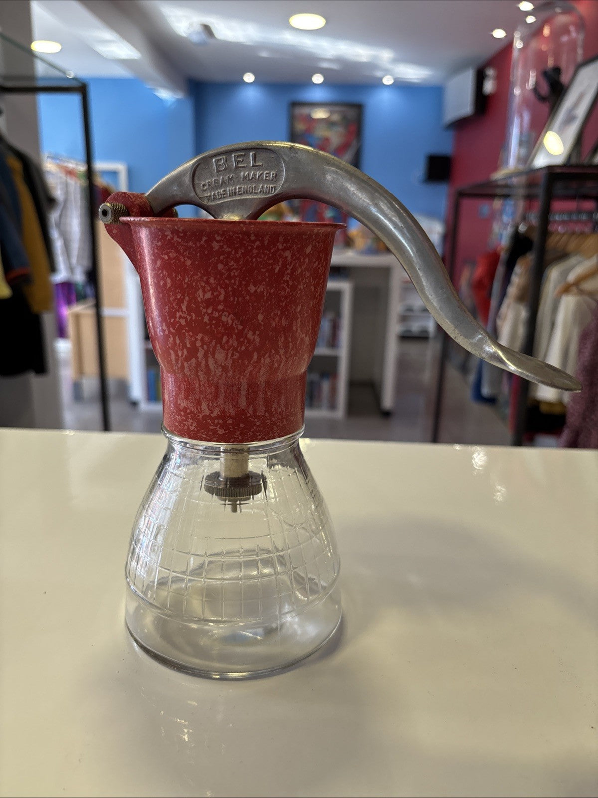 Vintage Bel Empire Jubilee Model Bakelite and Glass Cream Maker Circa 1950's