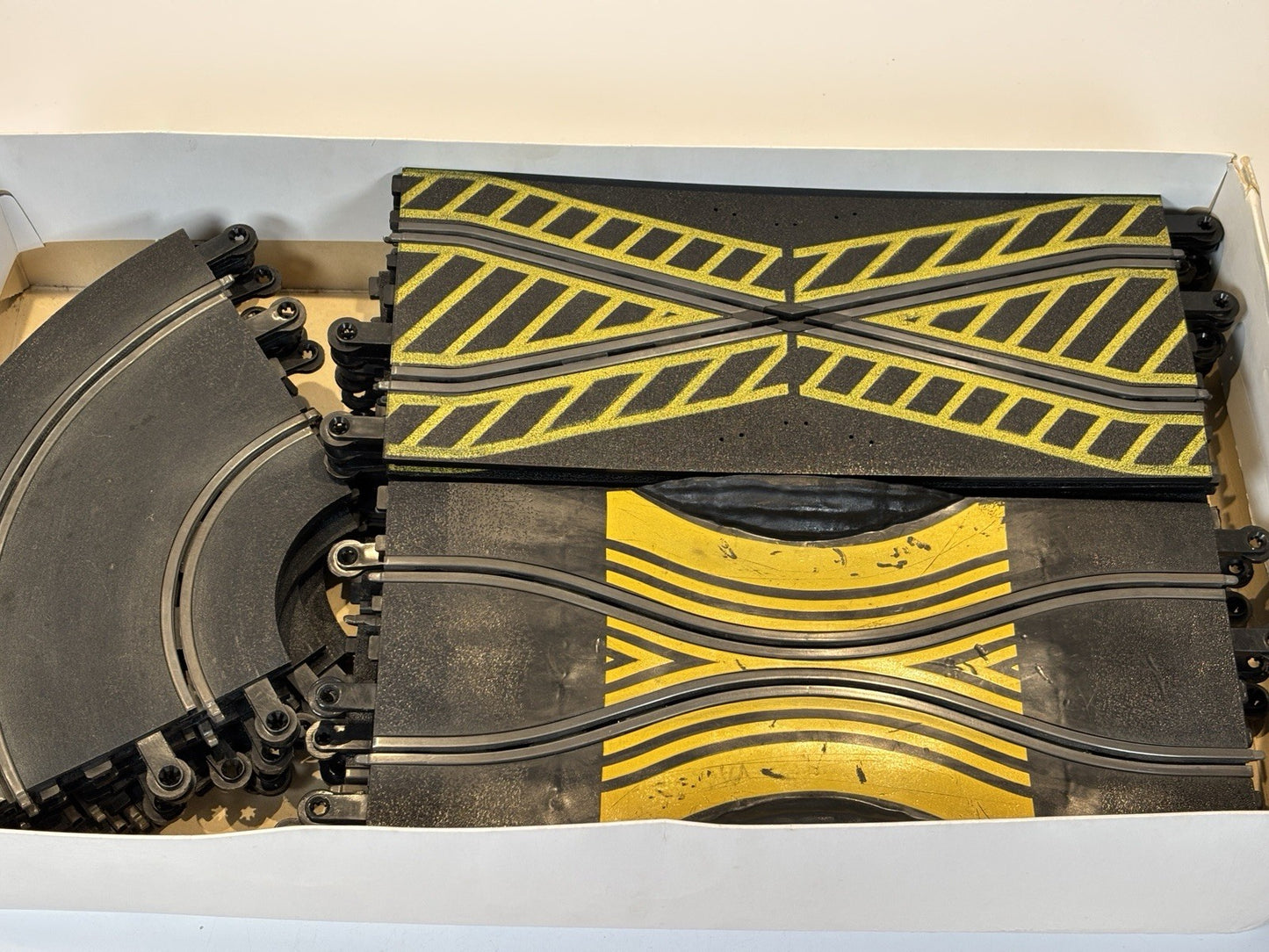 Vintage Scalextric Track 23x  Pieces including hazard track parts