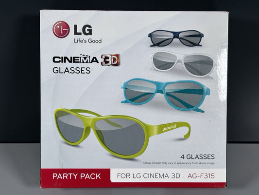 LG Cinema 3d Glasses Party pack 4 x glasses AG-F315 Still Wrapped