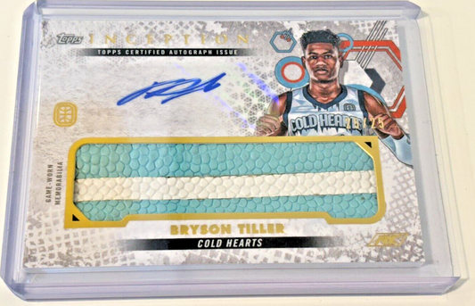 2022 Topps Inception OTE Bryson Tiller Game Ball Patch Auto /25