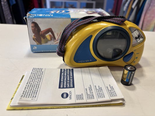Minolta Vectis GX-4 Waterproof Yellow APS Film Camera 1997 Boxed Never Used