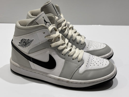 Nike Air Jordan 1 Mid Grey Fog Black BQ6472-015 Trianers in Size 4 UK