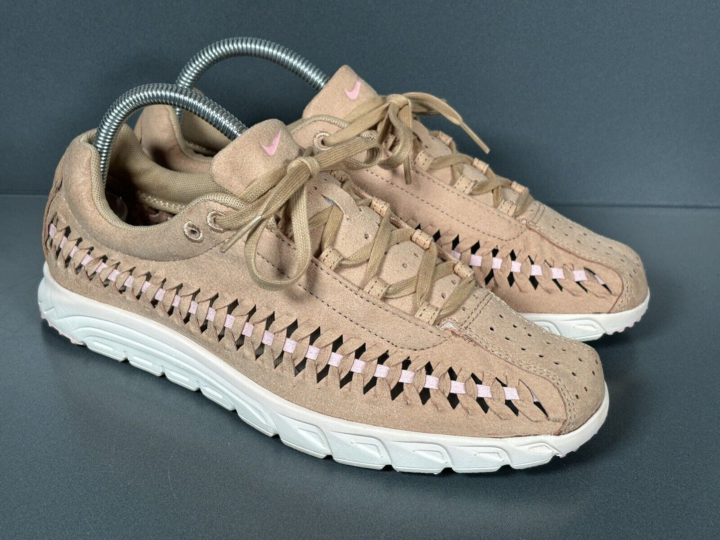 Nike Womens Mayfly Woven Suede 833802-200 Tan Peach Pink Uk 6.5