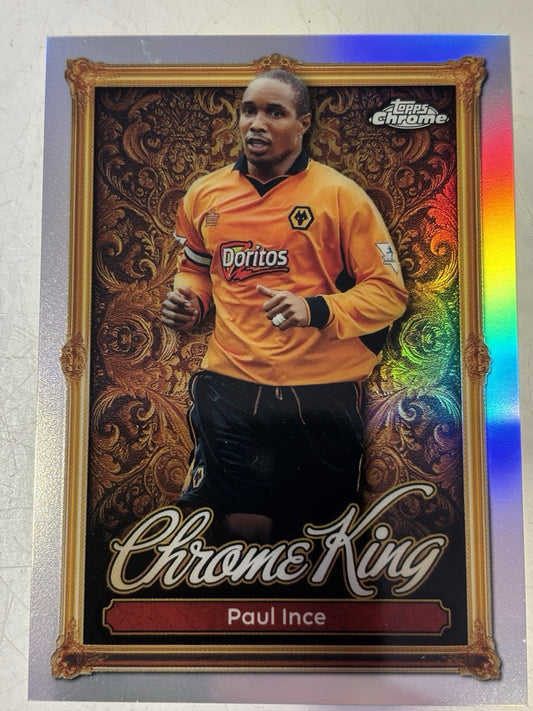 NEW - TOPPS PREMIER LEAGUE 2026 - PAUL INCE WOLVERHAMPTON CHROME KING CK20 Fresh