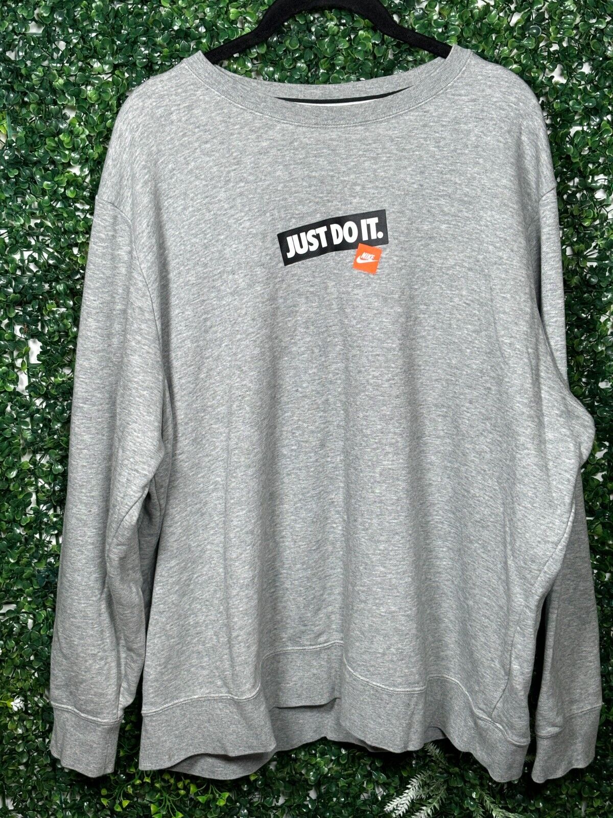 NIKE JUST DO IT Men's Grey Sweatshirt XL Sports Crew Neck