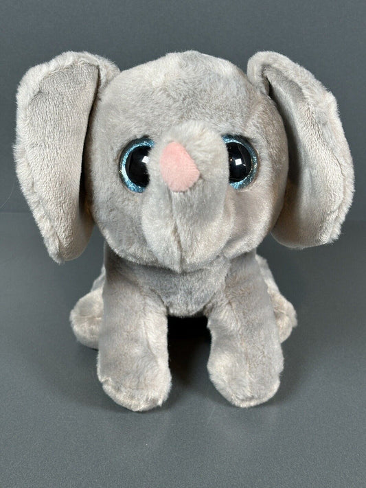 Rare Ty Peanut the Grey Elephant With Grey Ears (Glitter Eyes) Retired 9"