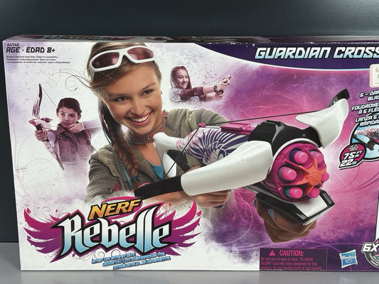 Nerf Rebelle Guardian Crossbow with 6 Darts - Girls Purple Gun Blaster