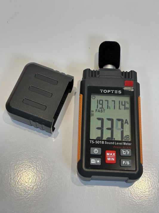TopTes TS-501B Decibel Meter Sound Level Meter 30-130 dB Backlit LCD