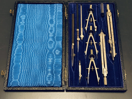 VINTAGE Drafting technical drawing set Mason Freemason Working Tools
