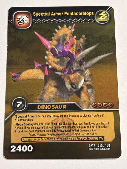 Dinosaur King Spectral Armor Pentaceratops DKTA 015/100