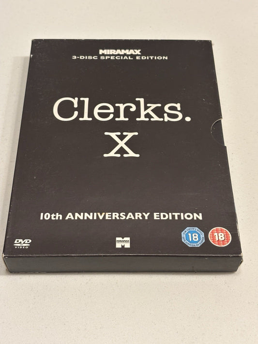 CLERKS X - 10TH ANNIVERSARY EDITION - UK REGION 2 DVD (3-DISC BOX SET)
