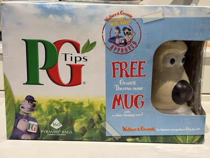 Wallace and Gromit Thermal Nose Mug Colour Change PG Tips Boxed 2005