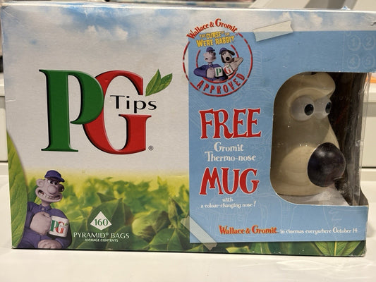 Wallace and Gromit Thermal Nose Mug Colour Change PG Tips Boxed 2005