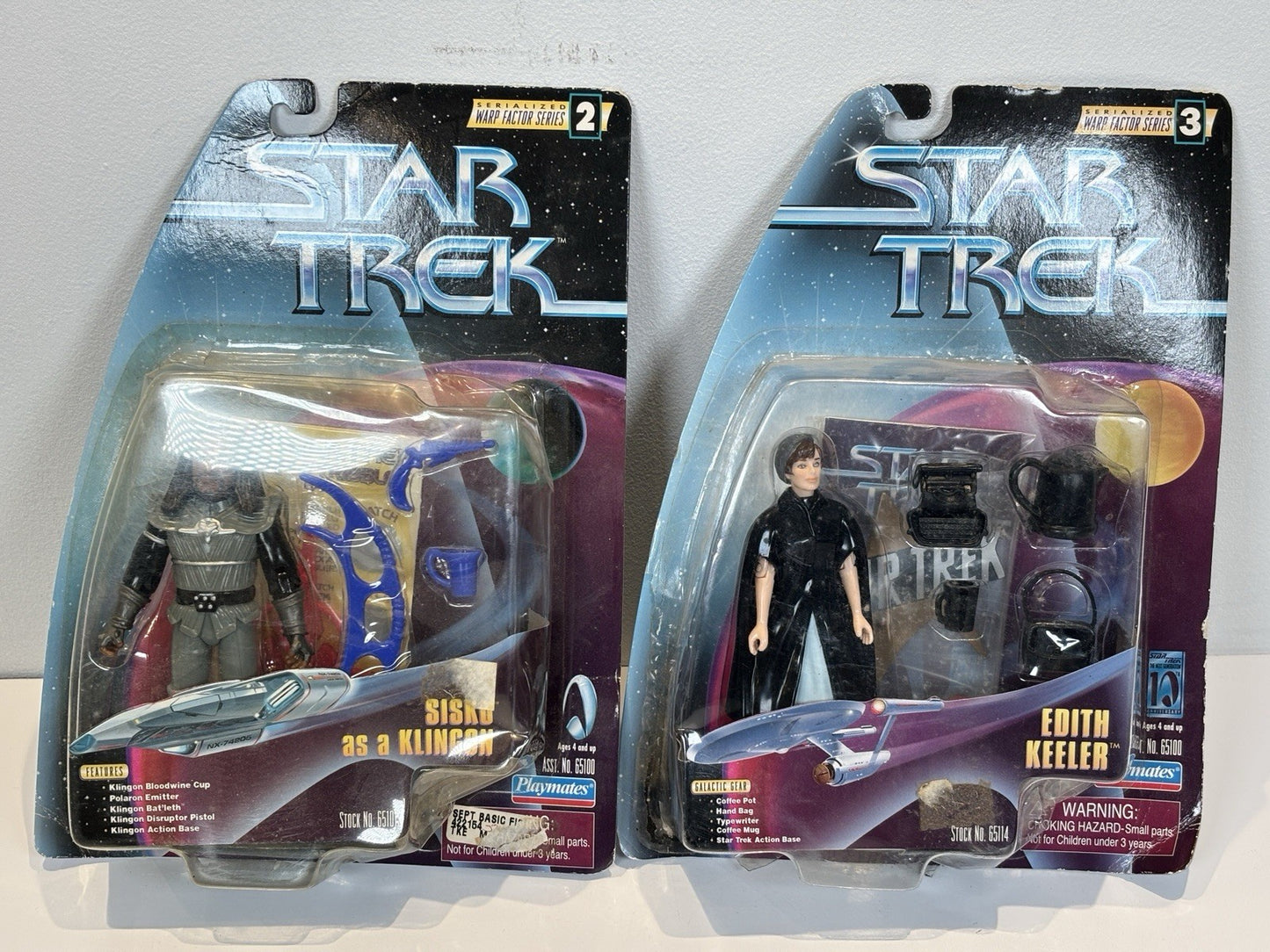 Playmates Star Trek 3.75" Sisko as a Klingon and Edith Keeler Action Figure