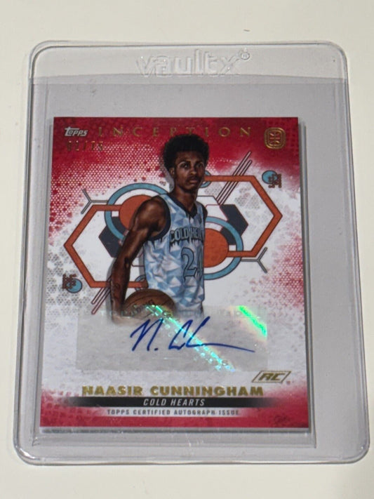 2022-23 Topps Inception Naasir Cunningham Red Rookie Autograph Auto RC /75