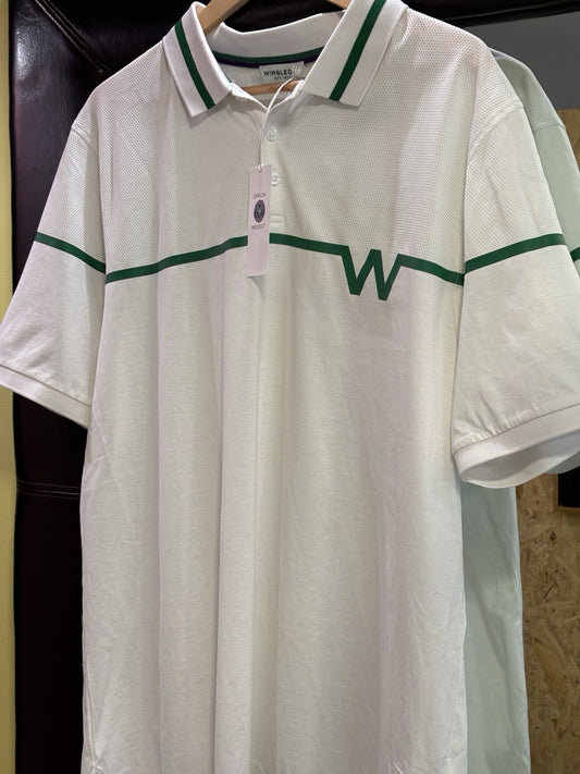 NEW Wimbledon White Polo Shirt Mens Size XL