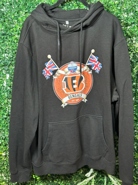 NFL London Games Bengals Jaguars Official Hoodie. Black. XXL
