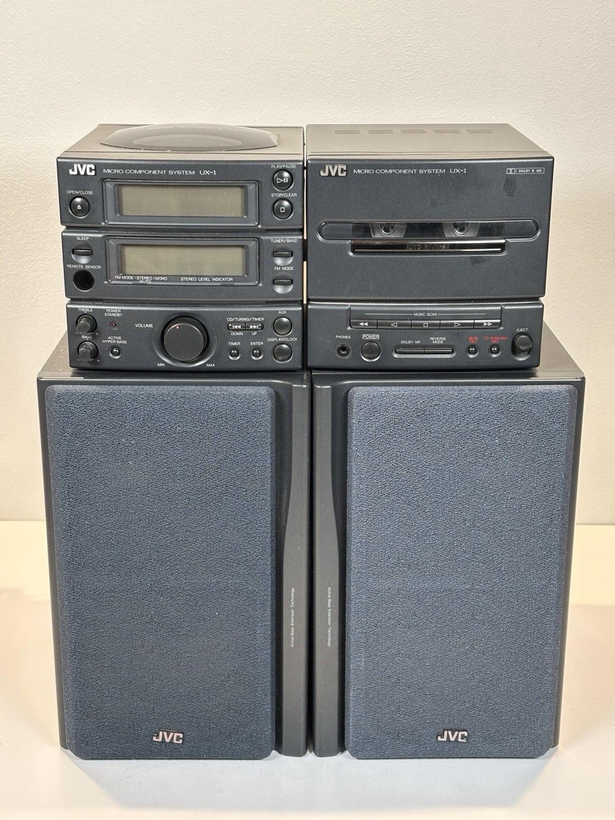 JVC UX-1 Micro Component System CD Tape Tuner Aux Mini Stack System TESTED VGC