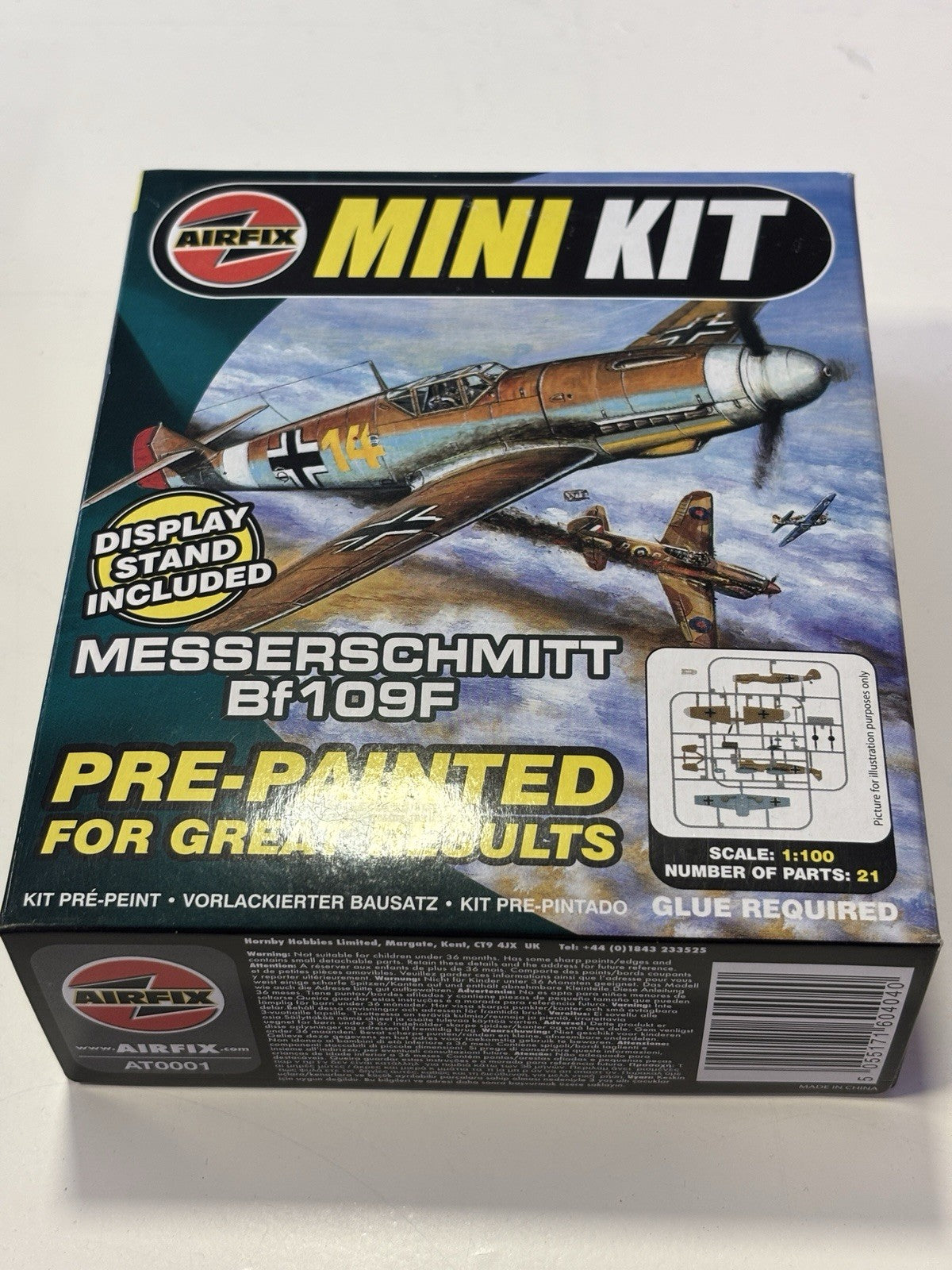 Airfix mini kit Messerschmitt Bf109F - Painted