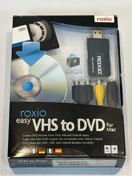 Roxio Easy VHS to DVD 3 For Mac Transfer VHS To DVD