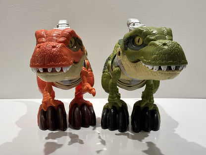 2x Jurassic World Mega Mouth T Rex Chomping Dinosaur Toy Imaginext