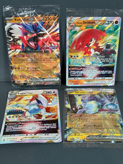 Pokémon Oversized Bundle 4x Jumbo cards Koraidon Miraidon Lugia Decidueye